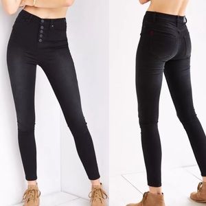 BDG Black High Rise Twig Ankle Skinny Jeans Size 27